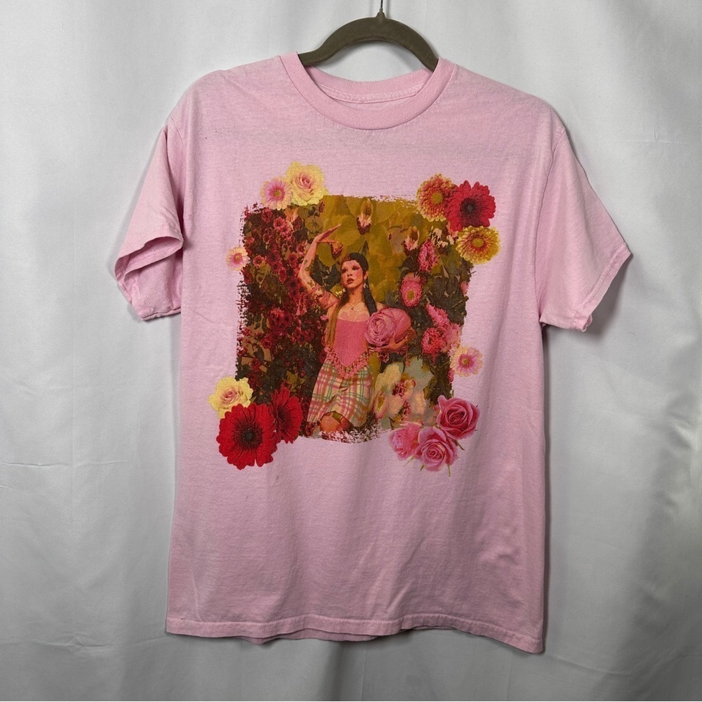 Melanie Martinez Graphic Tee Cotton Band Tour Merch Pink Floral Shirt L - Picture 3 of 6